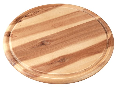 Fackelmann Vesperbrett AKAZIE, Küchenbrett aus Natur-Holz mit Saftrille, Frühstücksbrettchen (Farbe: Braun), Menge: 1 Stück von FACKELMANN