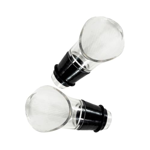 Fackelmann Weinausgießer, auslaufsicher, verhindert Verschütten von Tropfen beim Servieren, Silikonrand für universelle Passform ohne Auslaufen, 4 x 5,7 cm, spülmaschinenfest, 2 Stück im Lieferumfang von FACKELMANN