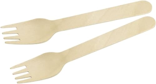 Holzgabel 30er Set aus Birke – Praktisches Mehrweg Besteck für Camping, Grillen oder Party – Das Holzbesteck ist biologisch abbaubar und somit gut für die Umwelt – 16 cm, 30 Stk. von FACKELMANN