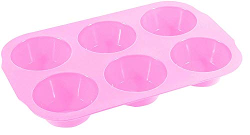 Zenker 6er-Muffinform CANDY, Silikonform zum Backen von Törtchen, Backform für Cupcakes (farblich sortiert: Rosa oder Creme), Menge: 1 Stück von Zenker