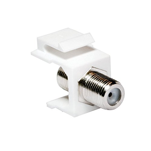 Faconet® Keystone Verbinder F-Buchse > F-Buchse, 75 Ohm SAT Antennen Anschluss zum Einbau in Keystone Pannels oder Anschlussdosen. (5 Stück) von Faconet