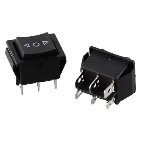 FACSER 2-Pack 6 PIN DPDT Double Pole Double Throw 20 Amp Momentary Rocker Switch Waterproof Momentary Push Button Switch von FACSER
