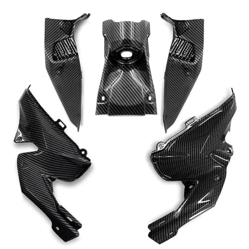 FACSER Motorrad Seitenspoiler Für Kawasaki Für Z900 Z 900 2020-2023 Schlüsselschalterabdeckung Verbindungsplatte Innenfutterplatte Motorradverkleidungen Zubehör Frontverkleidung(1 Set-Carbon Look) von FACSER