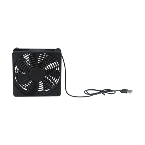 5 V USB-PC-Router-Lüfter, 120 mm, hohes Luftvolumen, Lüfter für DVR-Modem-Router, starke Leistung, USB-Ventilator, reibungsloser effizienter Betrieb (A) von FACULX