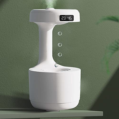 800ml Cool Mist Maker LED Display Anti-Schwerkraft Wassertropfen Luftbefeuchter Power-off Schutz für Schlafzimmer Wohnzimmer von FACULX