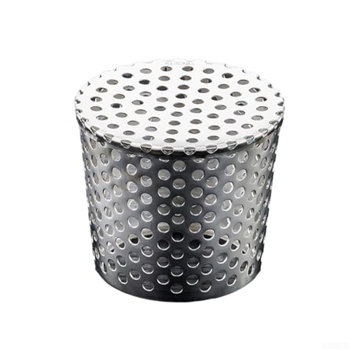 Abflusssieb für Küchenspüle, 304 Edelstahl, Abflussabdeckung mit Anti-Verstopfungsnetz, dicker Rand, für Schwimmbad, Dach, Balkon, Installation (83 mm) von FACULX