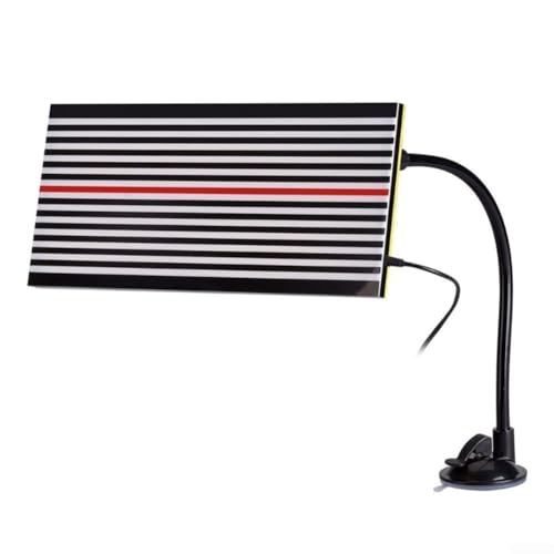 Car Dent Line Board LED Car Line Board mit LED-Licht für Auto Karosserie Dent Removal Paintless Dent Repair Checking Light Reflector Line Board (Schwarz Weiß) von FACULX