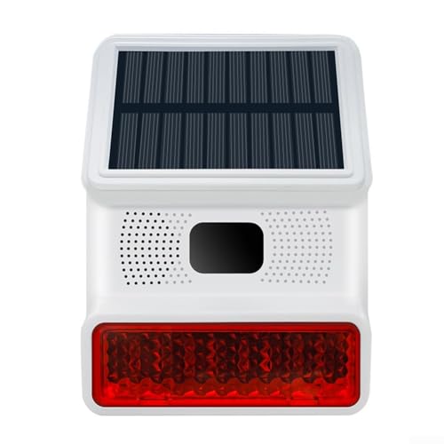 Drahtlose Sirene, 433 MHz Outdoor Flash LED Solar Strobe als zusätzliche Abschreckung für Home Security System (kabellos) von FACULX