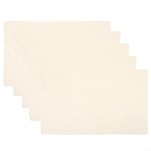 FACULX 5 Stück Brot fermentiertes Tuch, Leinen Brot Proofing Handtücher, natürliches Teiggärtuch Set für Baguettes Brote Ciabatta (75 x 45 cm) von FACULX