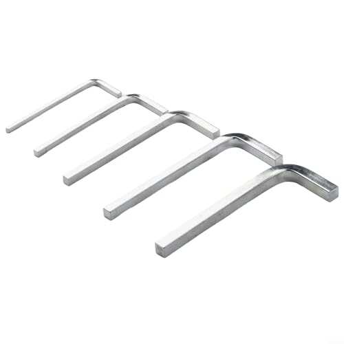 FACULX 5 x L-förmiger Vierkantschlüssel, 4-Punkt-Schraubendreher, professionelles Werkzeugset, Chrom-Vanadium-Stahl, 3–7 mm, Werkstattausrüstung von FACULX