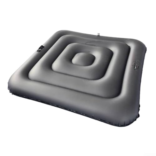 FACULX Aufblasbare Poolabdeckung für quadratische Badewannen, Whirlpool-Deckel, 135 cm Durchmesser, energieeffiziente Wärmedämmung (Schwarz B) von FACULX