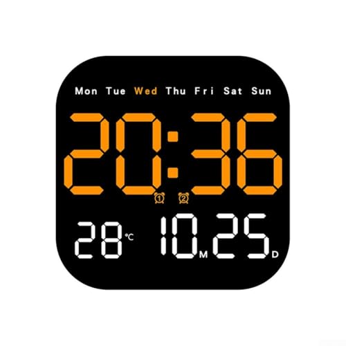 FACULX Digitale Wanduhr mit Fernbedienung, Weckfunktion, einstellbare Helligkeit, Temperaturanzeige, Tageszähler, Desktop- oder Wandmontage FACULX Digitale Wanduhr mit Fernbedienung, Weckfunktion, einstellbare Helligkeit, Temperaturanzeige, Tageszähler, Desktop- oder Wandmontage von FACULX