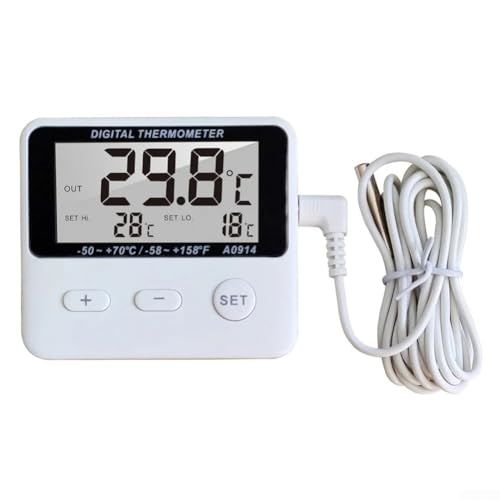 FACULX Digitales Kühlschrank-Thermometer, LCD-Digital-Kühlschrank-Thermometer, Monitor, für die Aufbewahrung von Lebensmitteln zu Hause von FACULX