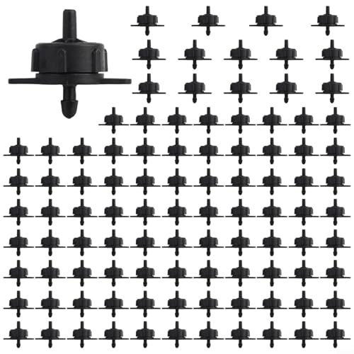 FACULX Druckausgleichendes Tropfer-Set, 100 Stück, Gartenbewässerung, Tropfen, Wassersparsystem für Pflanzen, Blumen, Rasen, Bewässerung mit mehreren Durchflussraten (4 l) von FACULX