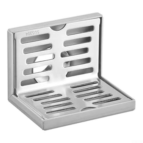 FACULX Eck-Bodenablauf, Edelstahl, seitlicher Bodenablauf, L-förmiger horizontaler Abfluss, Wand-Seitenbodenablauf für Balkone, Küche, Badezimmer (50 Rohr) von FACULX