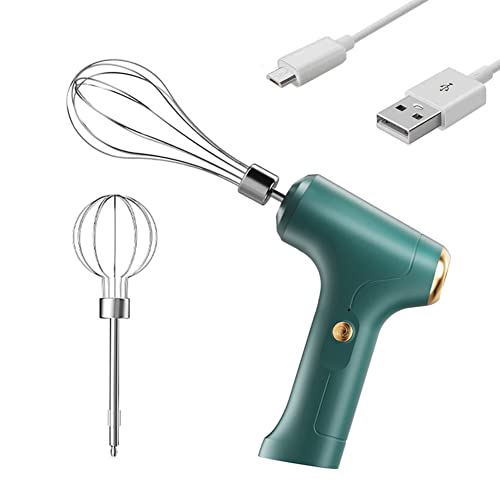 FACULX Handmixer, kabelloser elektrischer Schneebesen, tragbarer elektrischer Handmixer, über USB wiederaufladbar, Hand-Eierschlägel zum Schlagen, Mischen, Pudding, Kekse, Kuchen, Batterien von FACULX