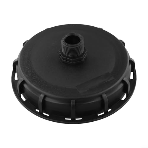 FACULX IBC Tankadapterkappe für DN150, 2,5 cm Außengewinde, belüfteter Deckel, Wasserhahn-Regentonne, Schlauchverschraubungsteile (1 Loch) von FACULX