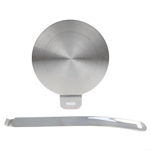 FACULX Induktionskochfeld-Konverterplatte, Wärmeverteilerplatte, Edelstahl-Kochadapter für Mokkakanne, Kaffeekochgeschirr, Küchen-Kochgeschirr-Zubehör (13 cm) von FACULX
