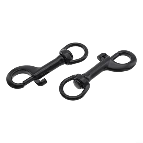 FACULX Karabinerhaken aus Edelstahl, drehbar, Doppelend-Tauchausrüstung, Mehrzweck-Karabiner für Tauchleine (70 mm), 2 Stück von FACULX