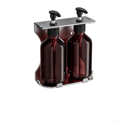 FACULX Kein Bohren Shampoospender für Dusche Wandmontage 3-in-1 Seifenspender mit 480 ml PET-Flaschen und wasserdichten Etiketten für Badezimmer Küche Hotel Büro (B) von FACULX