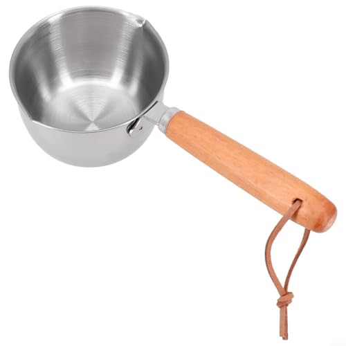 FACULX Kleine Milchkochtopf, Edelstahl-Milchwärmer, kleiner Speiseölbehälter, Butterschmelz-Saucenpfanne, für Küche, Restaurant, Kochen, gesund und leicht zu reinigen (150 ml) von FACULX