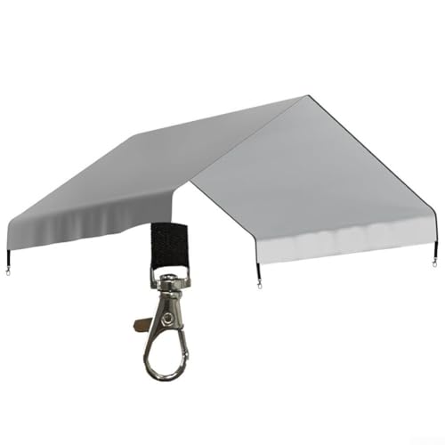 FACULX Outdoor Hühnerstall aus Metall mit sicherem Schloss und Wetterschutzabdeckung für Hühner, Enten, Kaninchen (grau) von FACULX