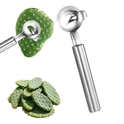 FACULX Schäler-Werkzeuge, Edelstahl-Schäler, Löffel mit langem Griff, zum Schneiden von Nudeln, Schneider mit Loch, für Küche, Kochen, Nudeln (A) von FACULX