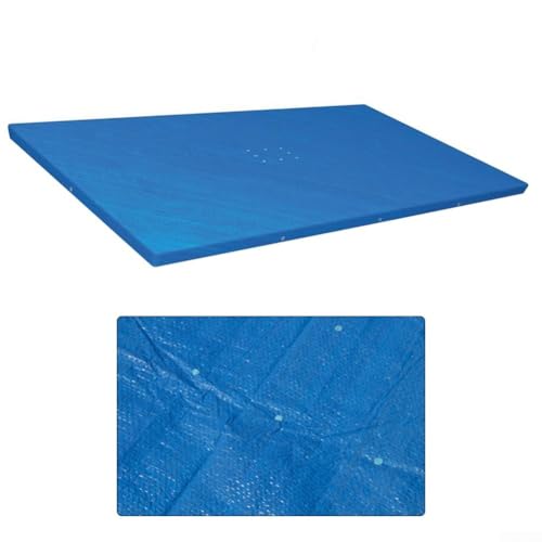 FACULX Schwimmbad-Bodenabdeckung, Schutzmatte, rechteckig, wasserdicht, PE-Plane unter dem Pool, Bodenschutz, für oberirdische Pools, blau (1) von FACULX