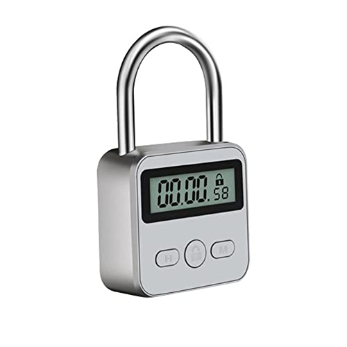 FACULX Smart Time Lock Timing Lock mit LCD-Display, wiederaufladbar über USB, Sicherheits-Vorhängeschloss, robustes Metall, elektronisches Timerschloss von FACULX