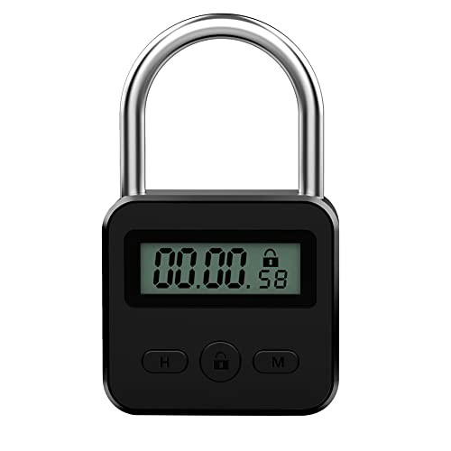 FACULX Smart Time Lock Timing Lock mit LCD Display USB Wiederaufladbar Sicherheitsvorhängeschloss Heavy Duty Metall Elektronisches Timer Lock von FACULX