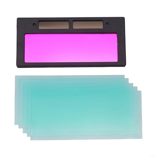 FACULX Solarbetriebene automatische Verdunkelung Schweißlinse LCD lichtempfindlicher Filterschutz mit 5 Schutzfolien für WIG MIG ARC-Welding (A) von FACULX