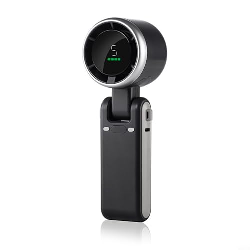 FACULX Tragbarer Turbo-Lüfter, Turbo-Handventilator, bürstenloser Motor-Super Power-Ventilator, 3600 mAh Akku, LED-Digitalanzeige (grau) von FACULX