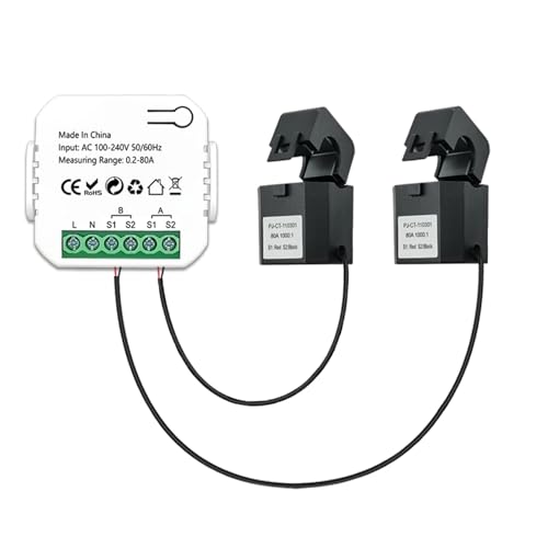FACULX für Tuya Smart Energiezähler, WiFi Energiezähler mit 2 Klemmen CT Smart Home Energiemonitor FACULX für Tuya Smart Energiezähler, WiFi Energiezähler mit 2 Klemmen CT Smart Home Energiemonitor von FACULX