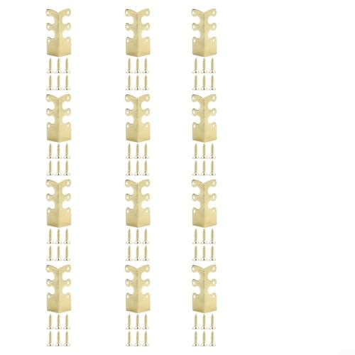 FACULX Vintage Metall-Eckenschutz für Sockelleisten, Möbelkantenschutz, DIY-Hardware (Gold, 12 Stück) von FACULX
