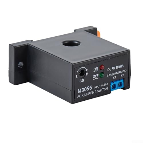 FACULX Wechselstrom-Sensing-Schalter, Sensor-Kontrollschalter einstellbar AC 0,2–30 A, flammhemmend, verstellbar für automatisierte Geräte (M3056) von FACULX