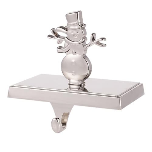 FACULX Weihnachten Strumpfhalter, 3D Silber Metall Mantel Strumpfhalter für Kamin Regal Stand Tisch Weihnachten Dekoration von FACULX