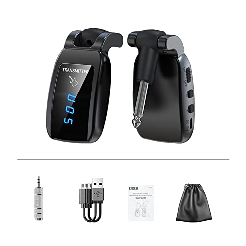 FACULX Wireless Guitar System Rechargeable Guitar Wireless Transmitter Receiver Digital Guitar System Cordless Guitar Bass Lead for Guitars Bass von FACULX