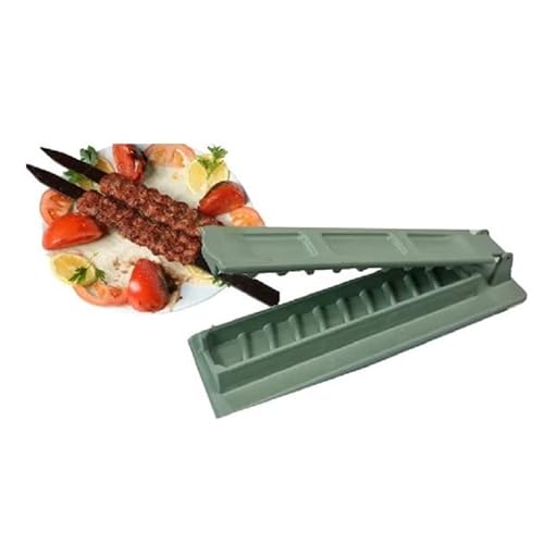 Kebab Maker, Kebab Press for Grill Meat Slicers Manual Kebab Mold Kebab Making Box for Kitchen, Outdoor BBQ Kebab Making Tool for Traditional Turkish Kebabs-Green von FACULX