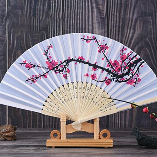 Kirschblüten-Handfächer, faltbar, Bambus-Stoff, Handfächer von FACULX