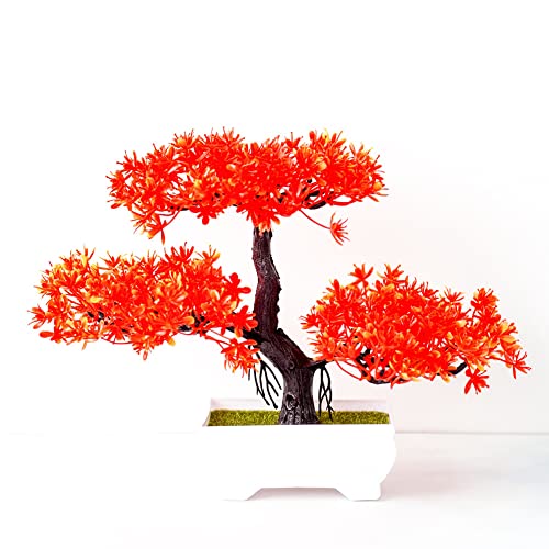 Künstlicher Bonsai-Baum - Gefälschte Pflanze im Topf Künstliche Pflanzen, Bonsai-Pflanze für Heimdekoration, Büro Fensterbank Hof, Desktop Display, Bäume Indoor Zen Garten Dekor von FACULX