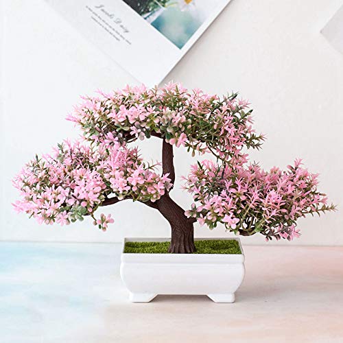 Künstlicher Bonsai-Baum – künstliche Pflanze im Topf, künstliche Pflanzen, japanische Kiefer, Bonsai-Pflanze für Heimdekoration, Büro, Fensterbank, Hof, Schreibtisch-Display, Bäume, Innenbereich von FACULX