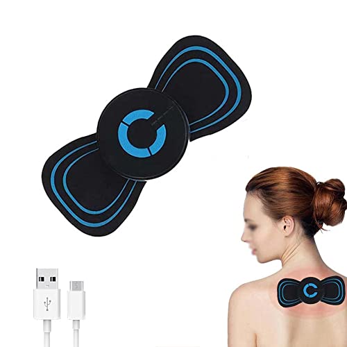 Tragbares elektrisches Nackenmassagegerät,Automatischer Massageverstärker,Mini Zervikal Massagegerät, SlimTech EMS Lymphdrainage Massagegerät,Tragbares USB Elektrisches Schulter Nackenmassage Pad von FACULX