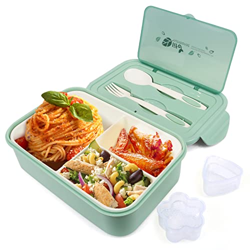 FADANY INSANYJ Bento Box Kinder, Snackbox Kinder mit 3 Fächern und Besteck, Lunchbox für Junge Mikrowelle und Spülmaschine, Brotbox Jausenbox… von FADANY