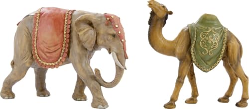 FADEDA 2X Elefant und Kamel/Höhe:25 cm/handbemalt/detailgetreue Krippen Figuren - Weihnachten Tisch Dekoration Krippe Zubehör FADEDA 2X Elefant und Kamel/Höhe:25 cm/handbemalt/detailgetreue Krippen Figuren - Weihnachten Tisch Dekoration Krippe Zubehör von FADEDA