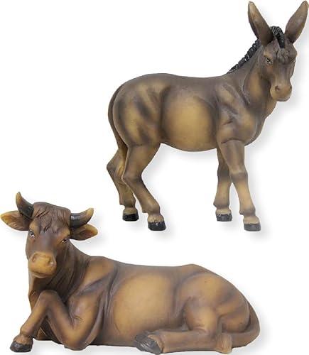 FADEDA 2X Ochs und Esel/Höhe:8 cm/handbemalt/detailgetreue Krippen Figuren - Weihnachten Tisch Dekoration Krippe Zubehör FADEDA 2X Ochs und Esel/Höhe:8 cm/handbemalt/detailgetreue Krippen Figuren - Weihnachten Tisch Dekoration Krippe Zubehör von FADEDA