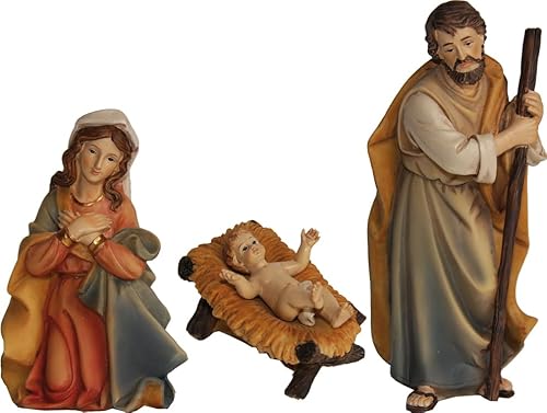 FADEDA 3X Heilige Familie/Höhe:12 cm/handbemalt/detailgetreue Krippen Figuren - Weihnachten Tisch Dekoration Krippe Zubehör von FADEDA