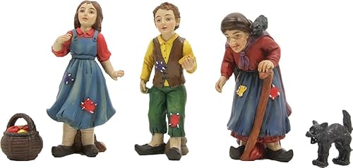 FADEDA 5X Hänsel und Gretel/Höhe:10 cm/handbemalt/detailgetreue Krippen Figuren - Weihnachten Tisch Dekoration Krippe Zubehör von FADEDA