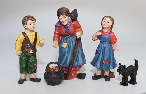 FADEDA 5X Spielfiguren - Hänsel und Gretel aus Polyresin, handbemalt - Deko Hänsel und Gretel Dekofiguren Gartendeko oder Gartenfiguren für außen, Höhe: 7 cm von FADEDA