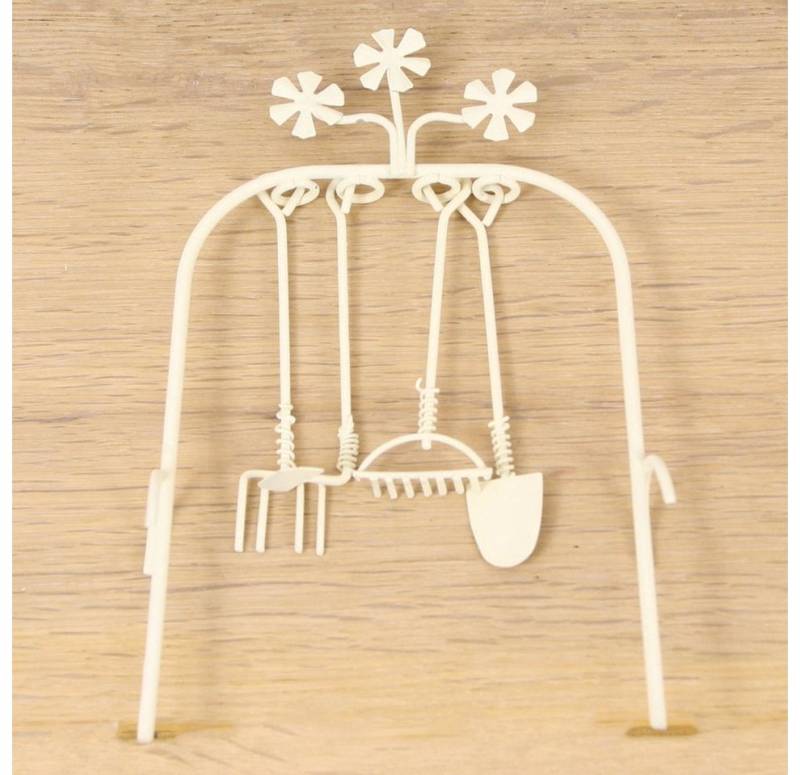 FADEDA Dekoobjekt FADEDA Stecker Gartenwerkzeug mini, weiß, Höhe in cm: 14 (1 St) von FADEDA