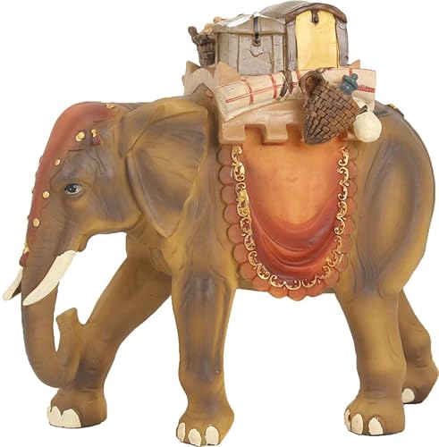 FADEDA Elefant/Höhe:13 cm/handbemalt/detailgetreue Krippen Figuren - Weihnachten Tisch Dekoration Krippe Zubehör FADEDA Elefant/Höhe:13 cm/handbemalt/detailgetreue Krippen Figuren - Weihnachten Tisch Dekoration Krippe Zubehör von FADEDA